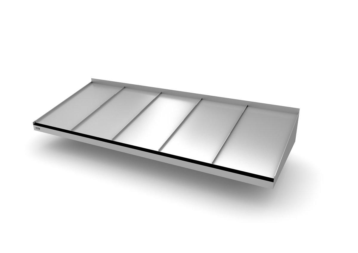 DESIGNTAK Lux Design Classic - 2500x350x955 - Zilver metallic RAL 9006 - Zilver spotlights