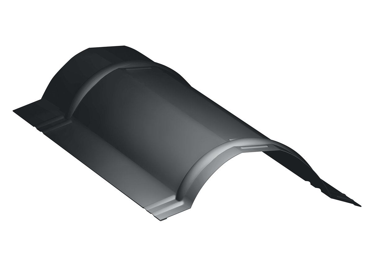 Faîtière ronde RA1BRO Ruukki 40 RR2H3 anthracite L=2.10m