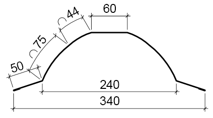 Faîtière ronde RA1BRO Ruukki 40 RR750 terracotta L=2.10m