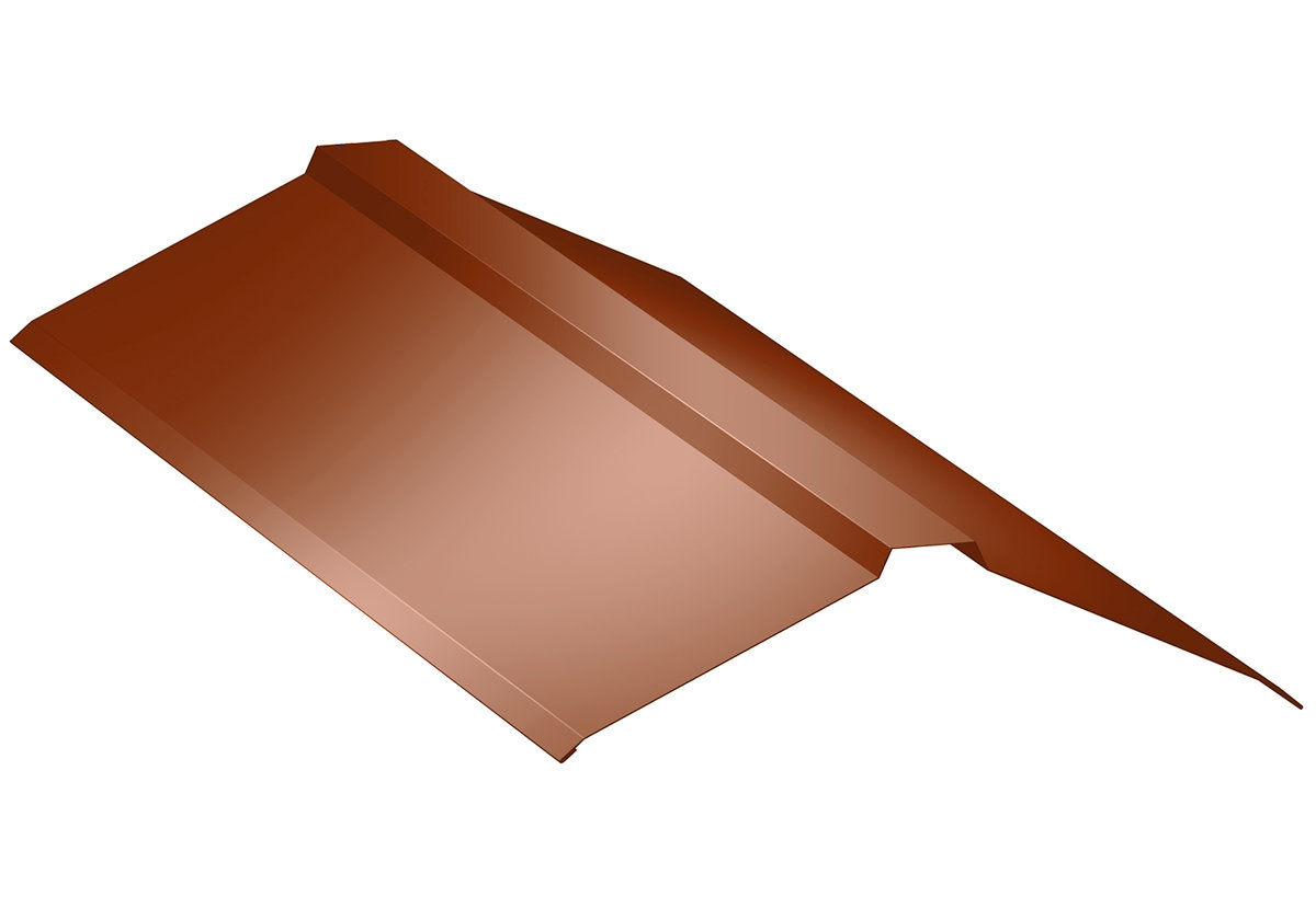 Faîtière plate RA1AR Ruukki 40 RR750 terracotta L=2.00m