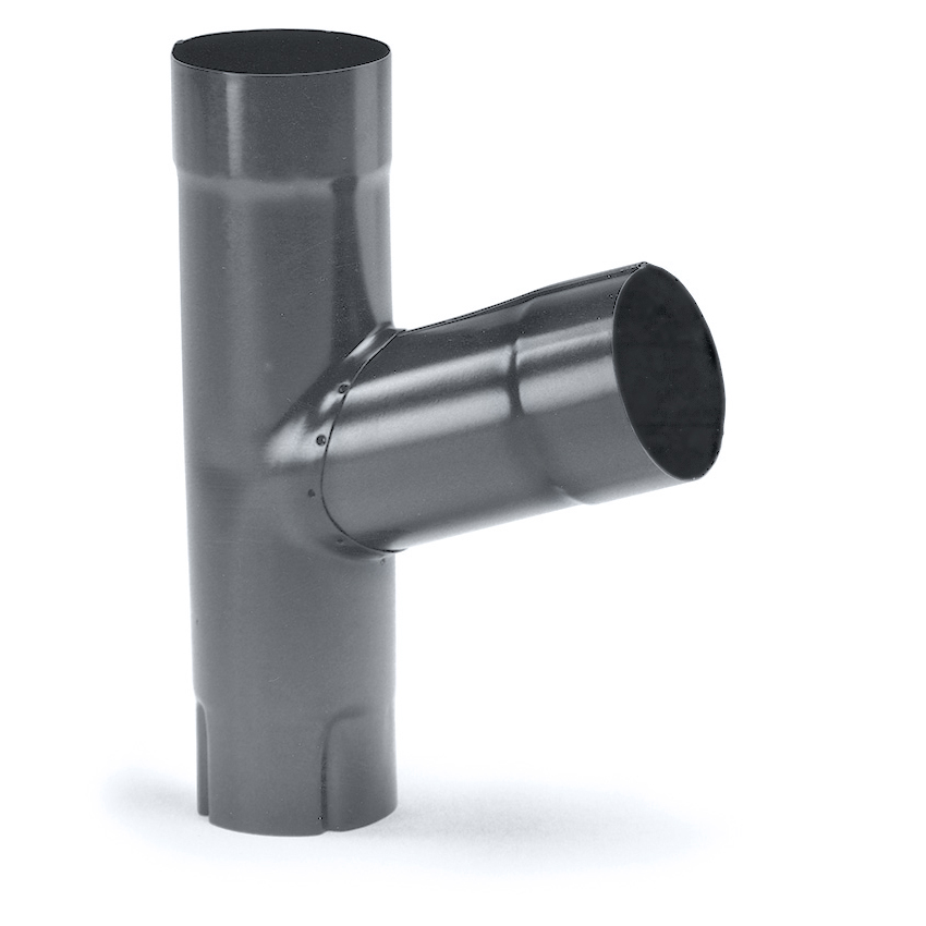 SIBA Y aansluitstuk grijs Ral 7024 100mm/70°